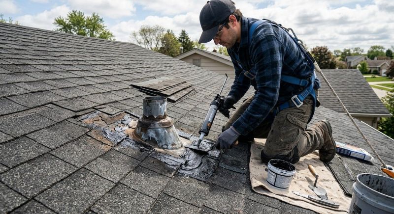 Asphalt Roof Leak Repair in Akron, OH