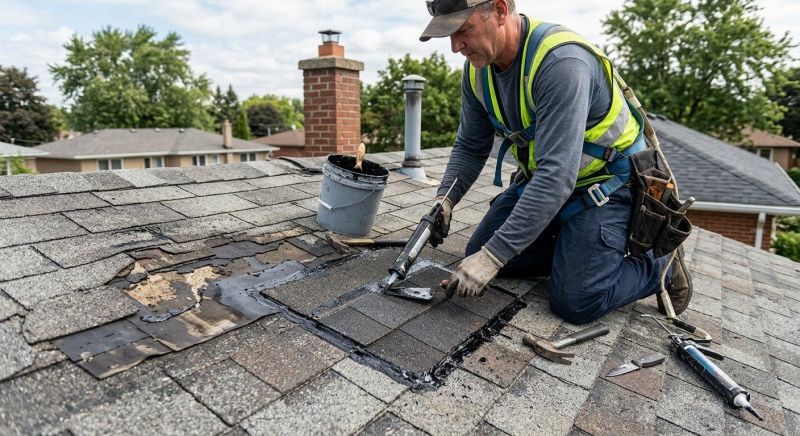 Asphalt Roof Leak Repair in Cuyahoga Falls, OH