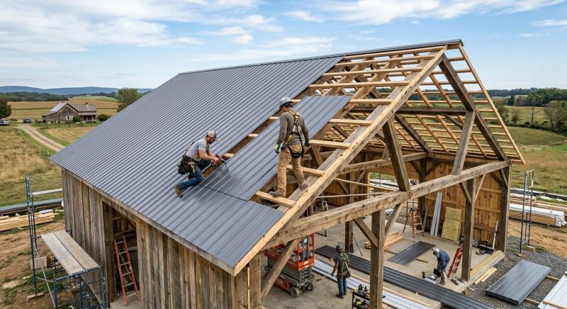 Barn Roof Installation in Summit County, OH