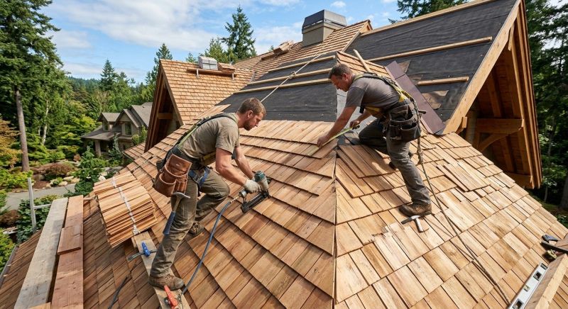 Cedar Shake Roof Construction in Stow, OH