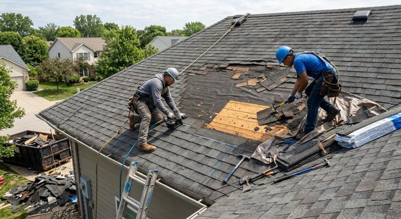 Damaged Roof Repair in Canton, OH
