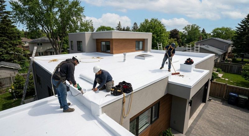 Flat Roof Installation in Cuyahoga Falls, OH