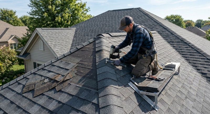 Hip Roof Shingle Replacement in Summit County, OH