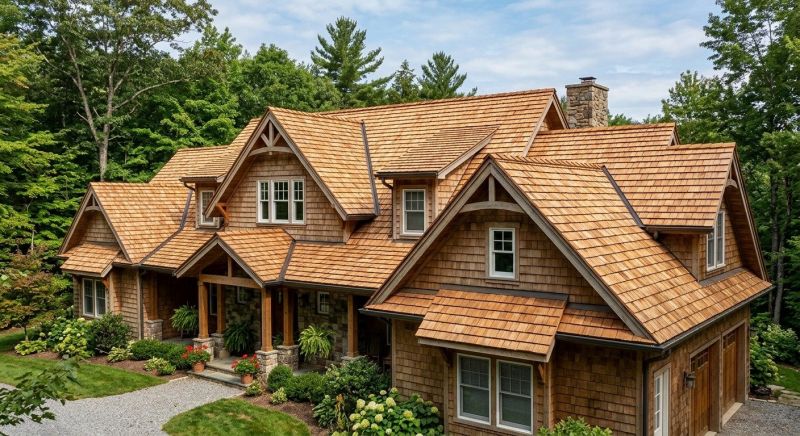 Natural Wood Roof Installation in Summit County, OH