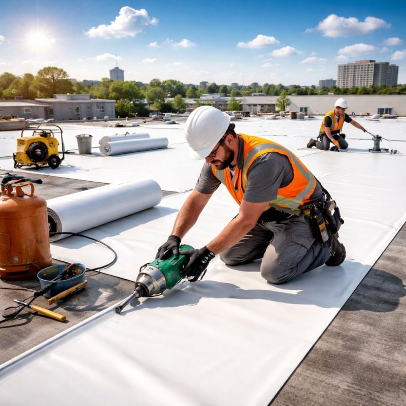 Single Ply Roof Installation in Hudson, OH