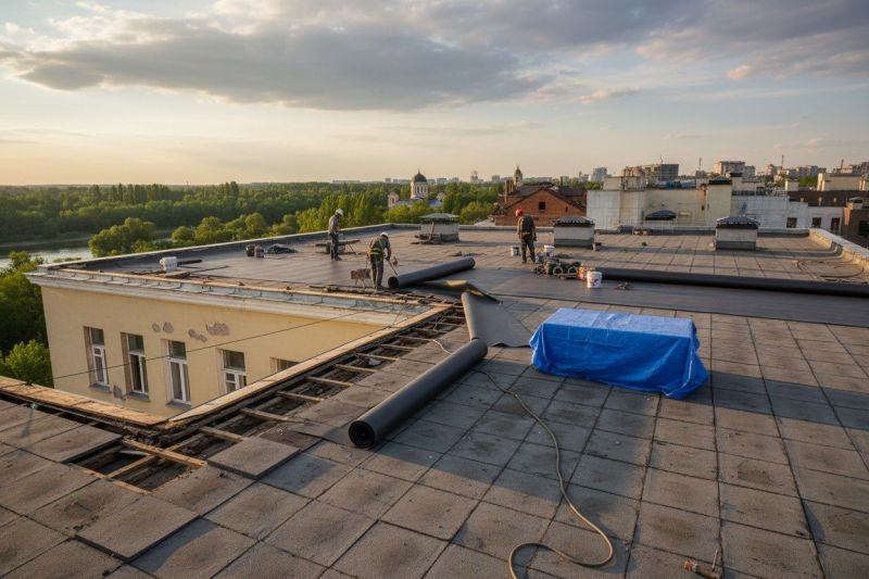 Single Ply Roof Replacement in Akron, OH