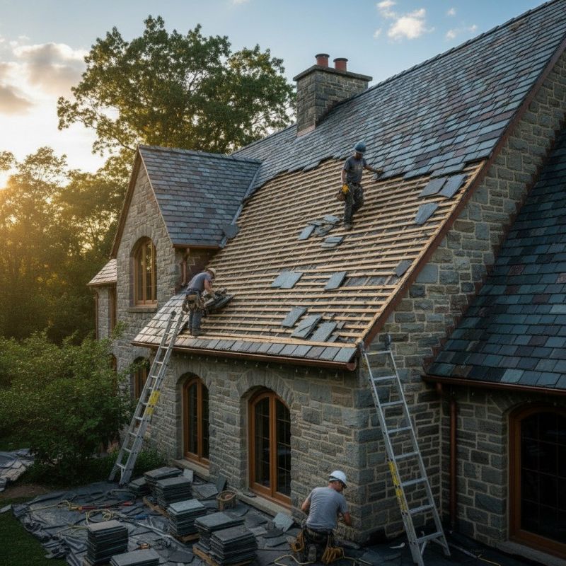 Slate Roof Replacement in Brunswick, OH