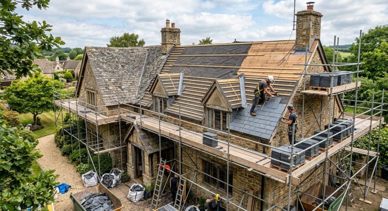 Slate Roof Replacement in Valley City, OH