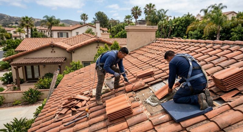 Spanish Tile Roof Repair in Summit County, OH