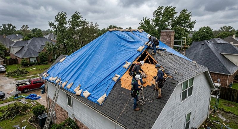 Storm Damage Roof Repair in Rootstown, OH