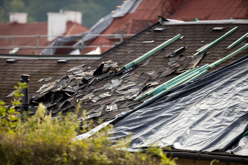 Storm Damage Roof Tarping in Summit County, OH