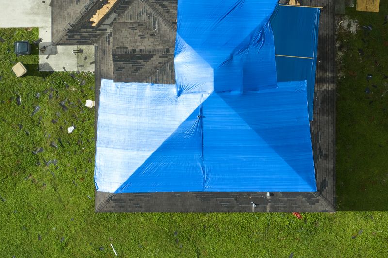 Storm Damage Roof Tarping in Summit County, OH