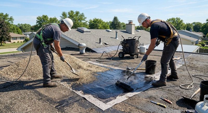 Tar And Gravel Roof Repair in Cuyahoga Falls, OH