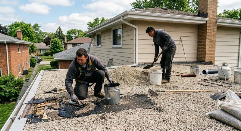 Tar And Gravel Roof Repair in North Royalton, OH