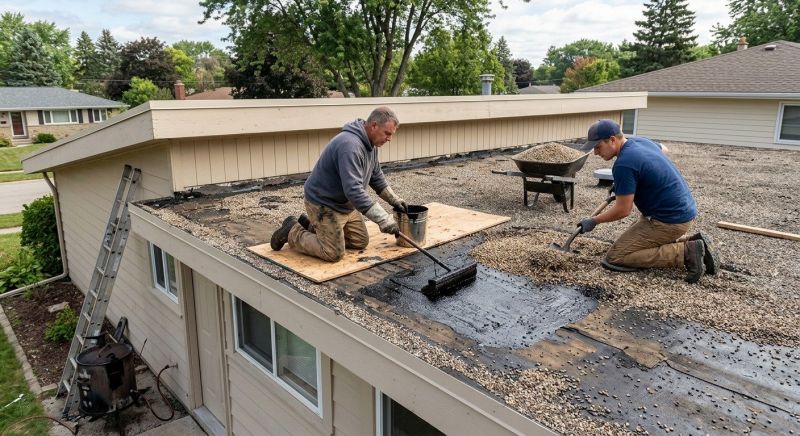 Tar And Gravel Roof Repair in Valley City, OH