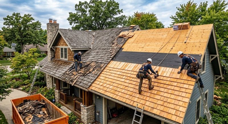 Wood Shake Roof Replacement in Tallmadge, OH