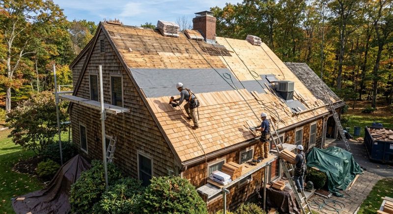 Wood Shingle Roof Replacement in Summit County, OH